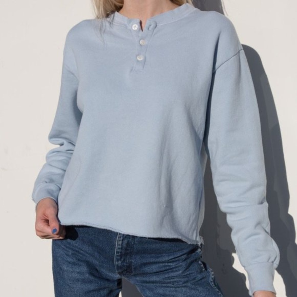 Brandy Melville Allie Fleece Button Top